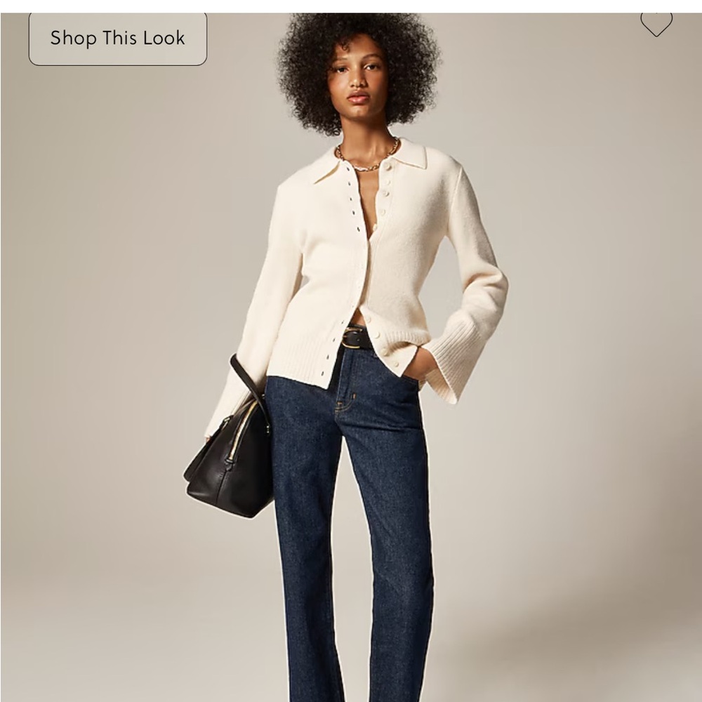 J.Crew Milano-stitch cinched-waist cardigan